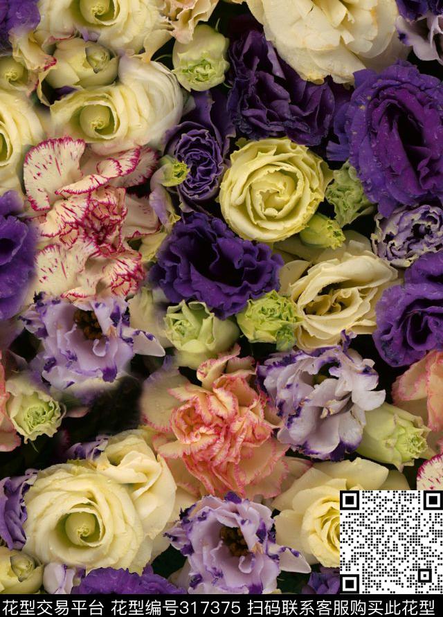 花卉数码印花华亿平台下载（图片编号: 317375） - 瓦栏（Walan）