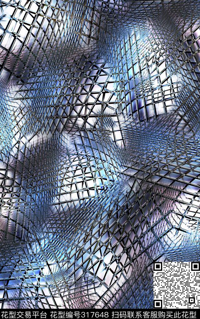 数码★抽象图案数码印花华亿平台下载（图片编号: 317648） - 瓦栏（Walan）