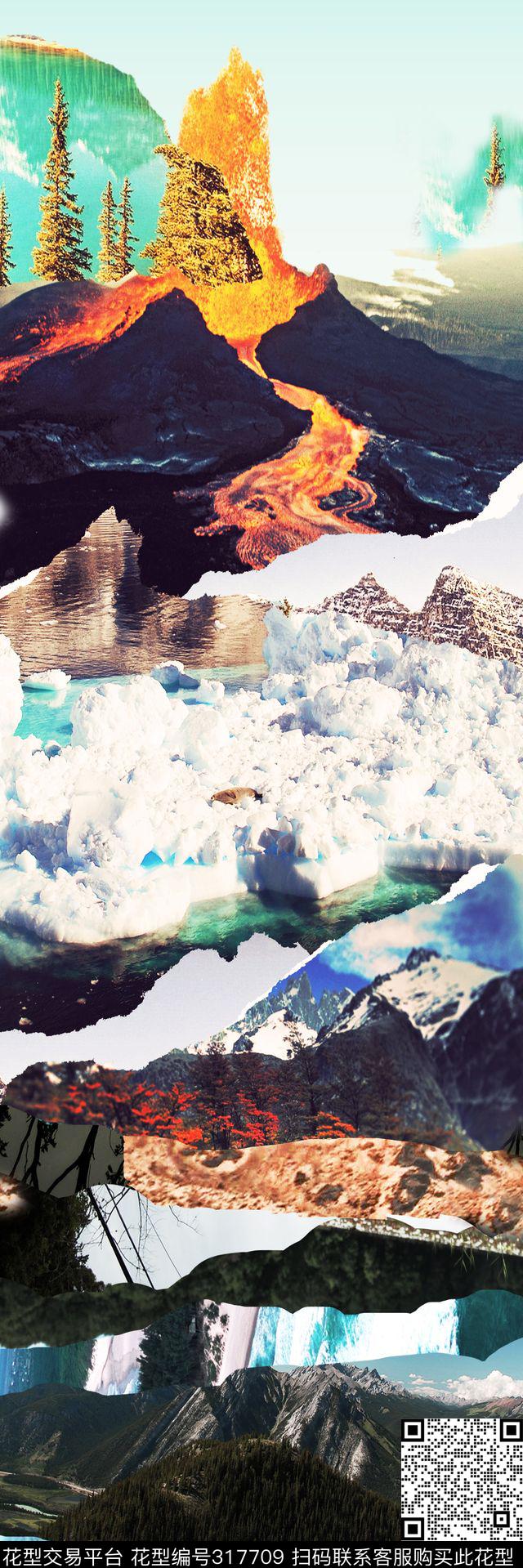 建筑风景定位数码印花华亿平台下载（图片编号: 317709） - 瓦栏（Walan）