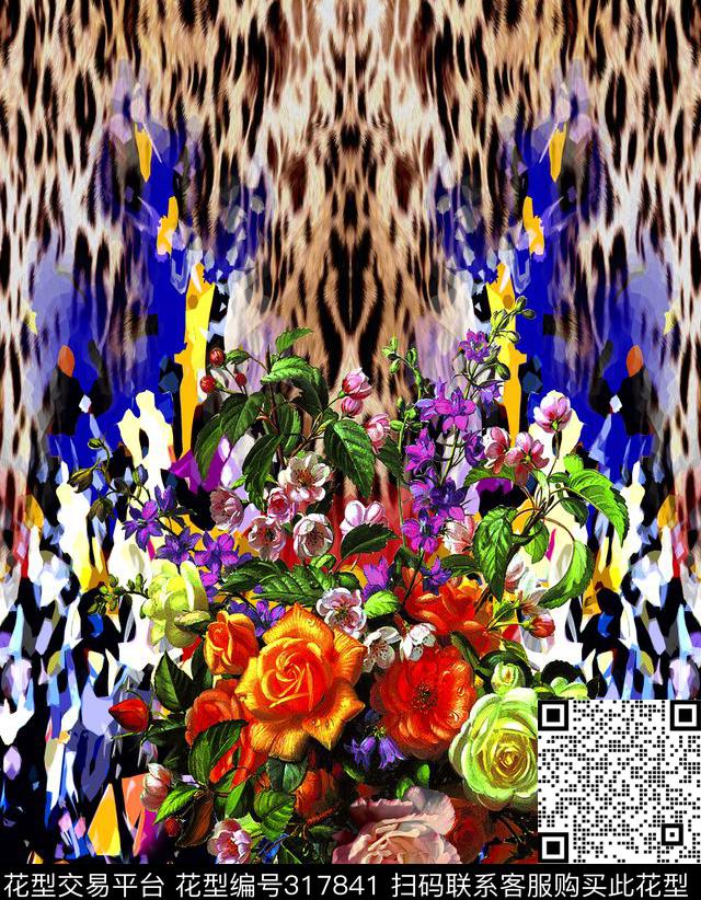 动物纹数码印花华亿平台下载（图片编号: 317841） - 瓦栏（Walan）