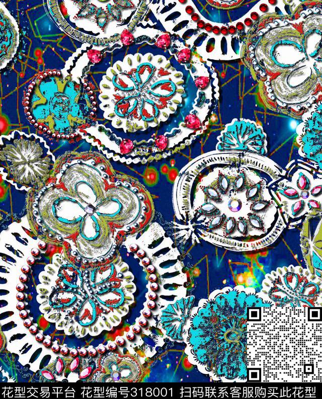 传统印花华亿平台下载（图片编号: 318001） - 瓦栏（Walan）