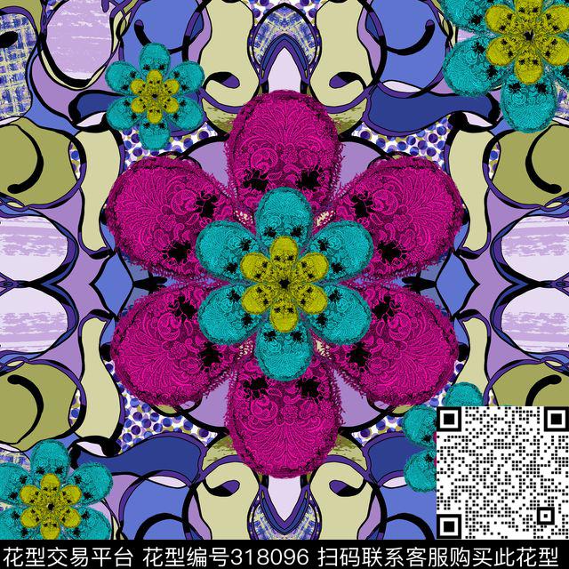 围巾传统印花华亿平台下载（图片编号: 318096） - 瓦栏（Walan）