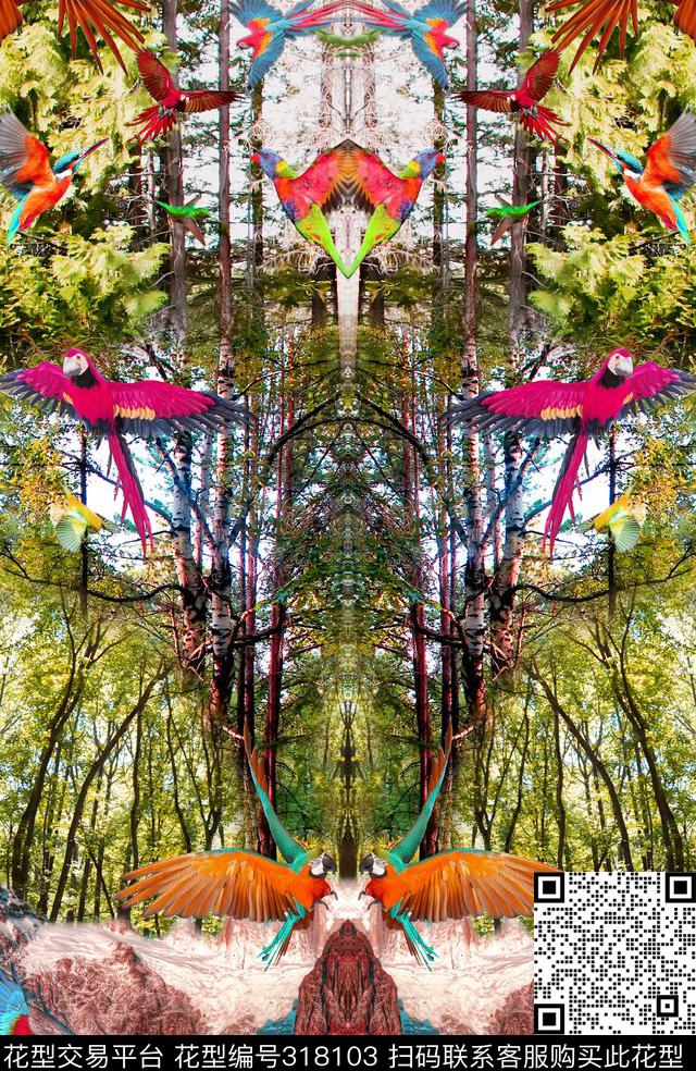 休闲抽象定位数码印花华亿平台下载（图片编号: 318103） - 瓦栏（Walan）