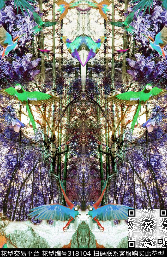 休闲抽象定位数码印花华亿平台下载（图片编号: 318104） - 瓦栏（Walan）