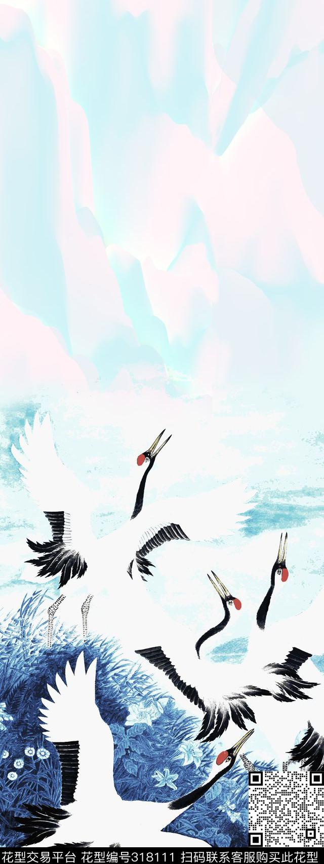 中国风国画民族风数码印花华亿平台下载（图片编号: 318111） - 瓦栏（Walan）