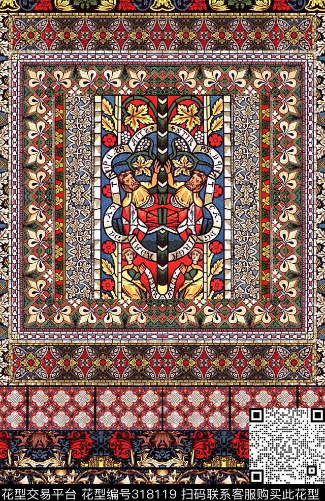 休闲怀旧写实数码印花华亿平台下载（图片编号: 318119） - 瓦栏（Walan）