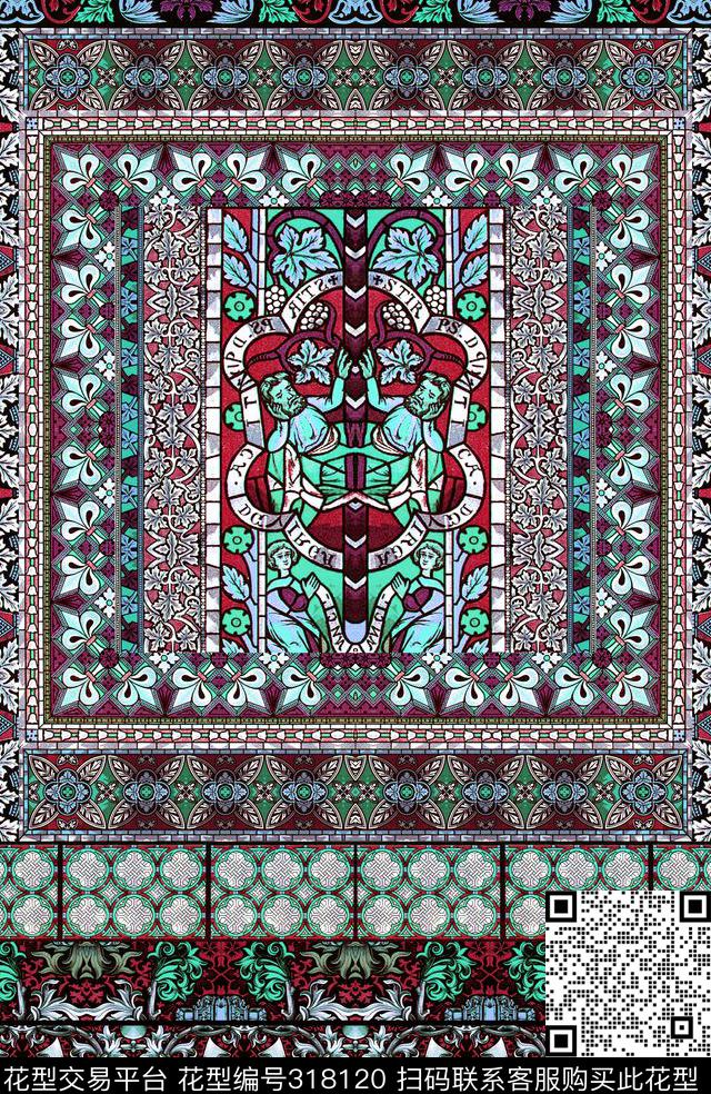 休闲怀旧写实数码印花华亿平台下载（图片编号: 318120） - 瓦栏（Walan）