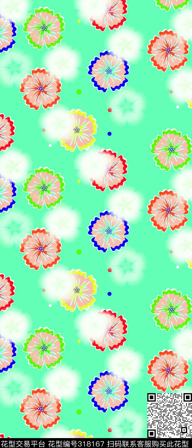 波点圆点几何传统印花华亿平台下载（图片编号: 318167） - 瓦栏（Walan）