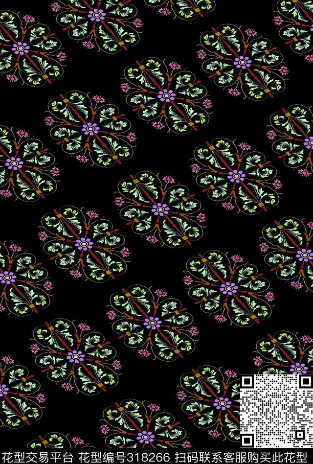 传统印花华亿平台下载（图片编号: 318266） - 瓦栏（Walan）