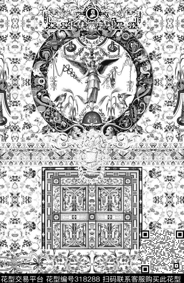 休闲怀旧写实数码印花华亿平台下载（图片编号: 318288） - 瓦栏（Walan）