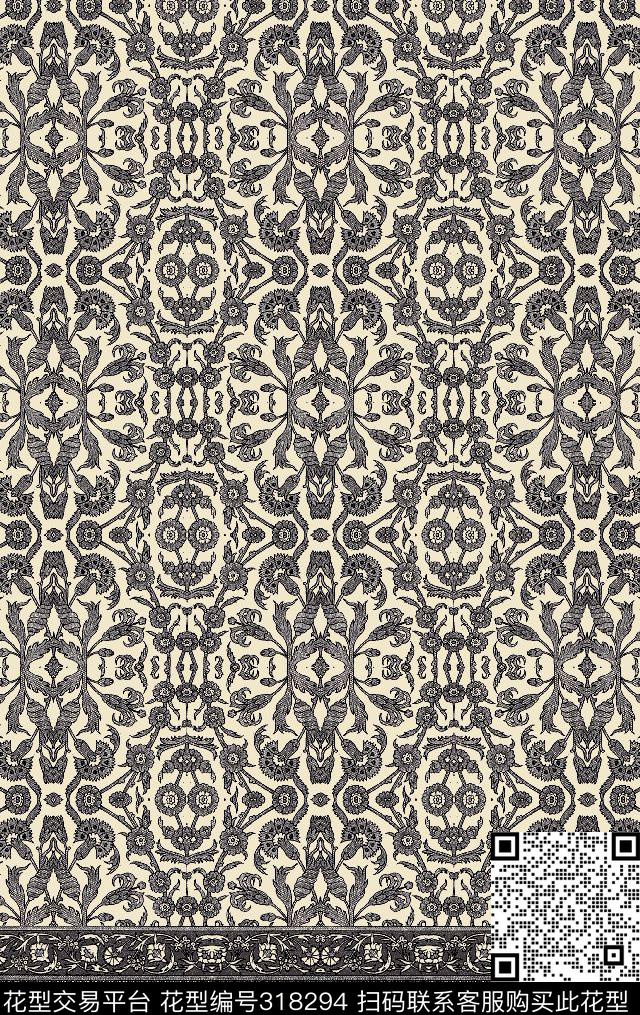 休闲抽象怀旧传统印花华亿平台下载（图片编号: 318294） - 瓦栏（Walan）