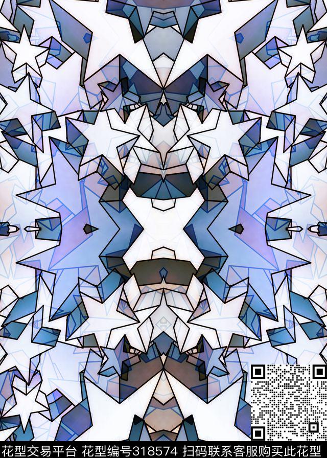 数码★几何格纹数码印花华亿平台下载（图片编号: 318574） - 瓦栏（Walan）