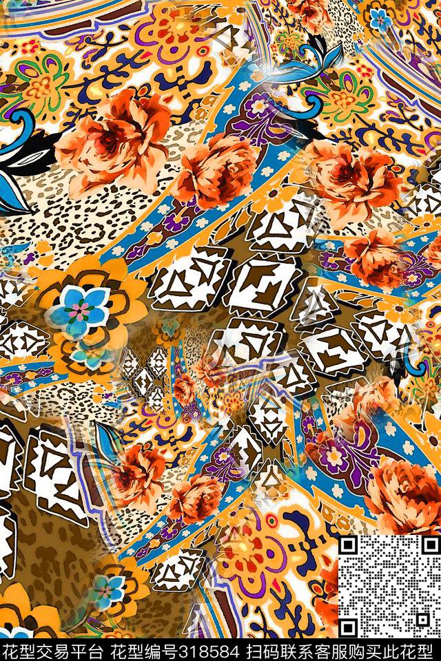 数码★民族风格传统印花华亿平台下载（图片编号: 318584） - 瓦栏（Walan）