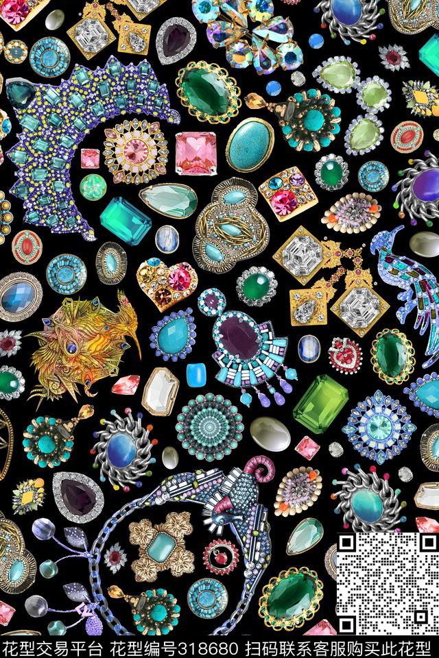 宝石珠宝数码印花华亿平台下载（图片编号: 318680） - 瓦栏（Walan）