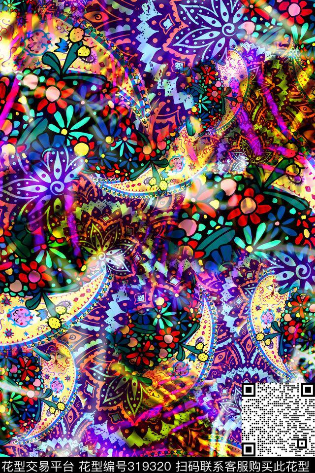 民族风数码印花华亿平台下载（图片编号: 319320） - 瓦栏（Walan）