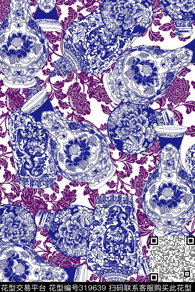 休闲抽象民族数码印花华亿平台下载（图片编号: 319639） - 瓦栏（Walan）