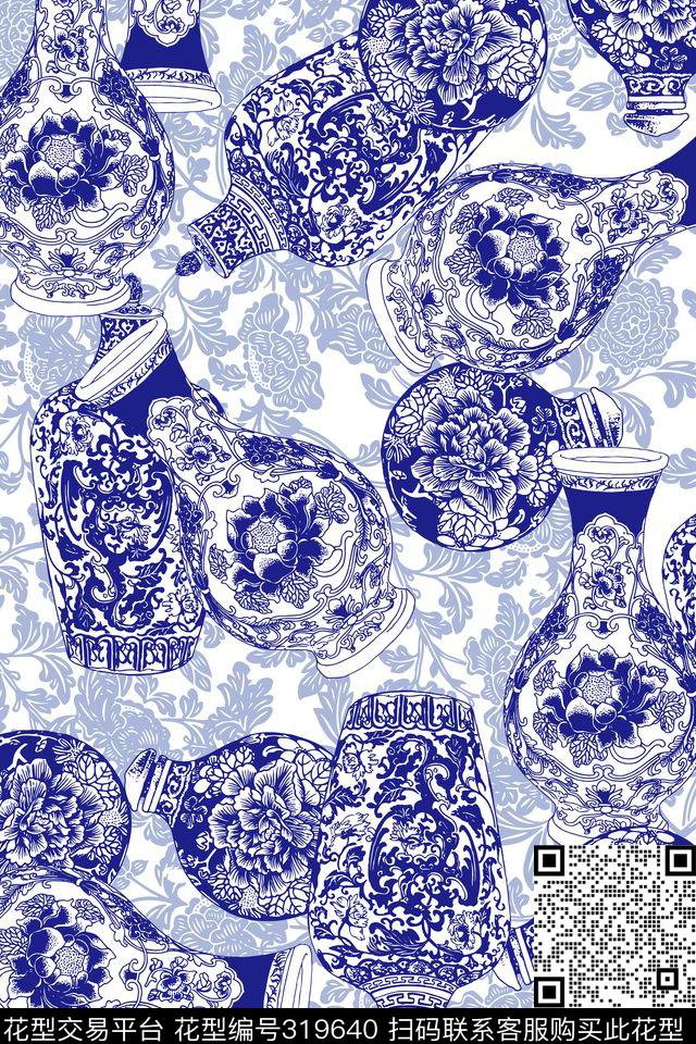 休闲抽象民族数码印花华亿平台下载（图片编号: 319640） - 瓦栏（Walan）