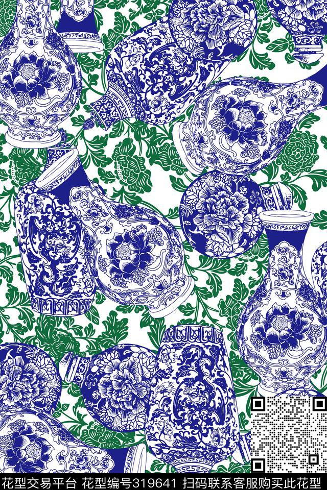 休闲抽象民族数码印花华亿平台下载（图片编号: 319641） - 瓦栏（Walan）