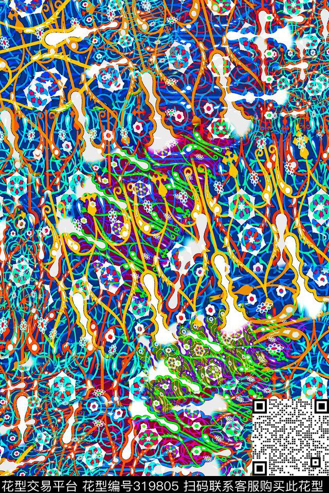 数码★民族风格数码印花华亿平台下载（图片编号: 319805） - 瓦栏（Walan）