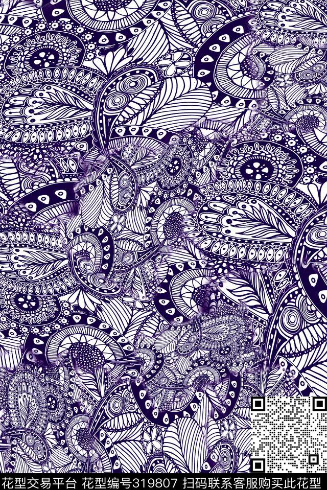 传统★民族风格传统印花华亿平台下载（图片编号: 319807） - 瓦栏（Walan）