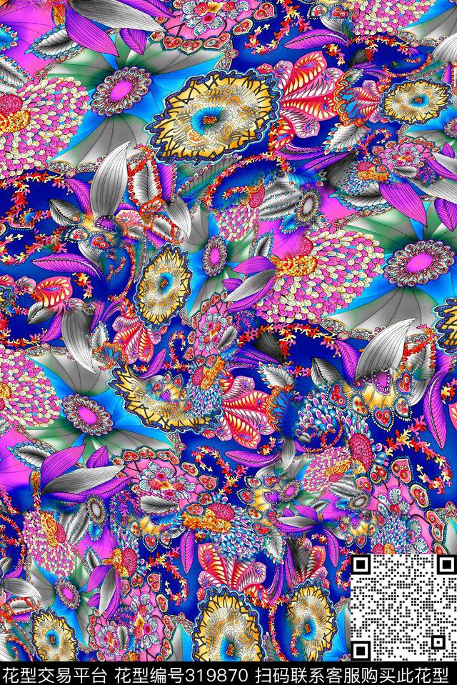 数码★民族风格数码印花华亿平台下载（图片编号: 319870） - 瓦栏（Walan）