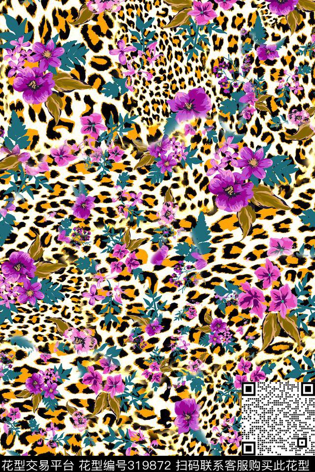 数码★花卉图案传统印花华亿平台下载（图片编号: 319872） - 瓦栏（Walan）