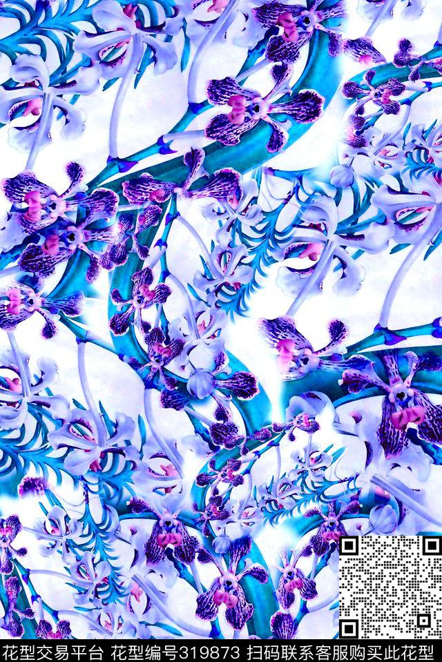 数码★花卉图案数码印花华亿平台下载（图片编号: 319873） - 瓦栏（Walan）