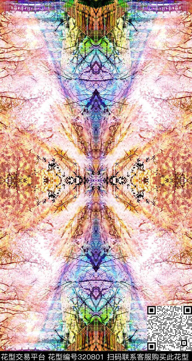 抽象艺术数码印花华亿平台下载（图片编号: 320801） - 瓦栏（Walan）