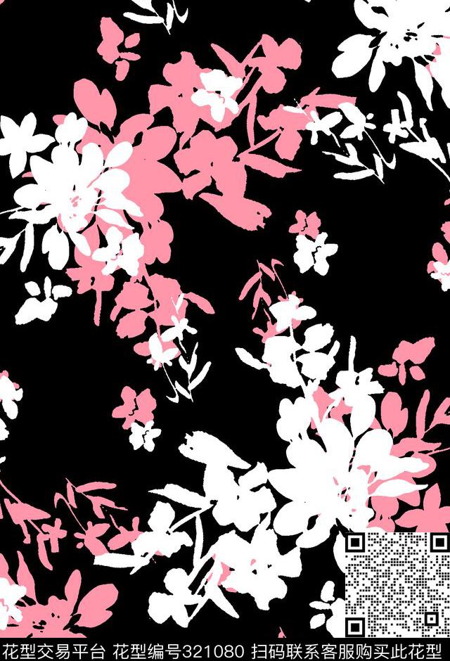 花卉传统印花华亿平台下载（图片编号: 321080） - 瓦栏（Walan）