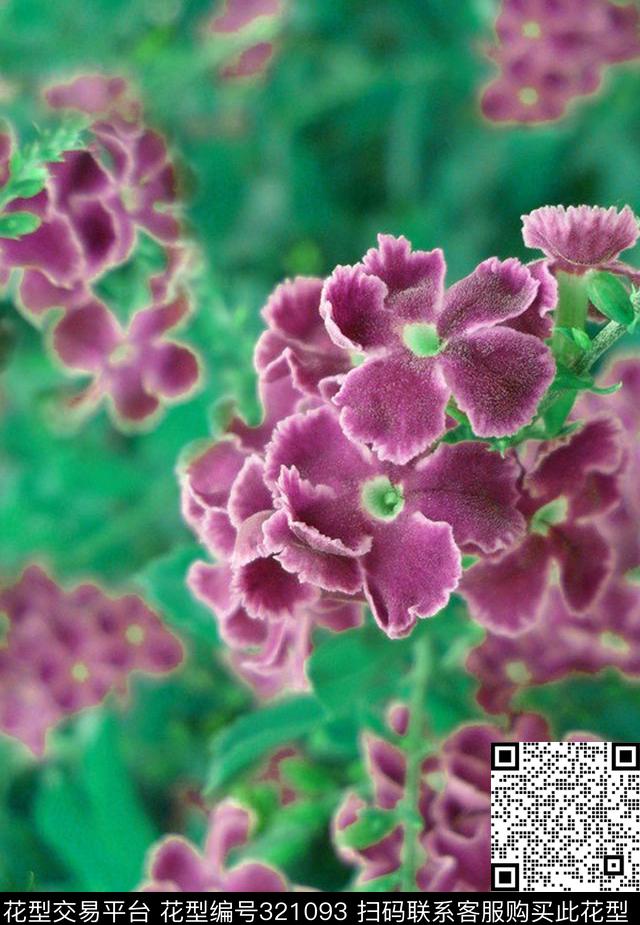 花卉数码印花华亿平台下载（图片编号: 321093） - 瓦栏（Walan）