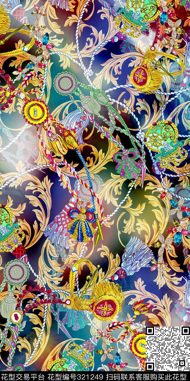 民族风数码印花华亿平台下载（图片编号: 321249） - 瓦栏（Walan）