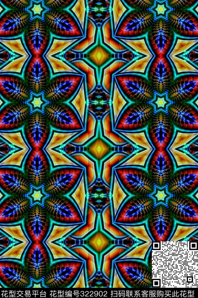分形艺术类数码印花华亿平台下载（图片编号: 322902） - 瓦栏（Walan）