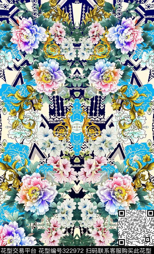 定位花卉数码印花华亿平台下载（图片编号: 322972） - 瓦栏（Walan）