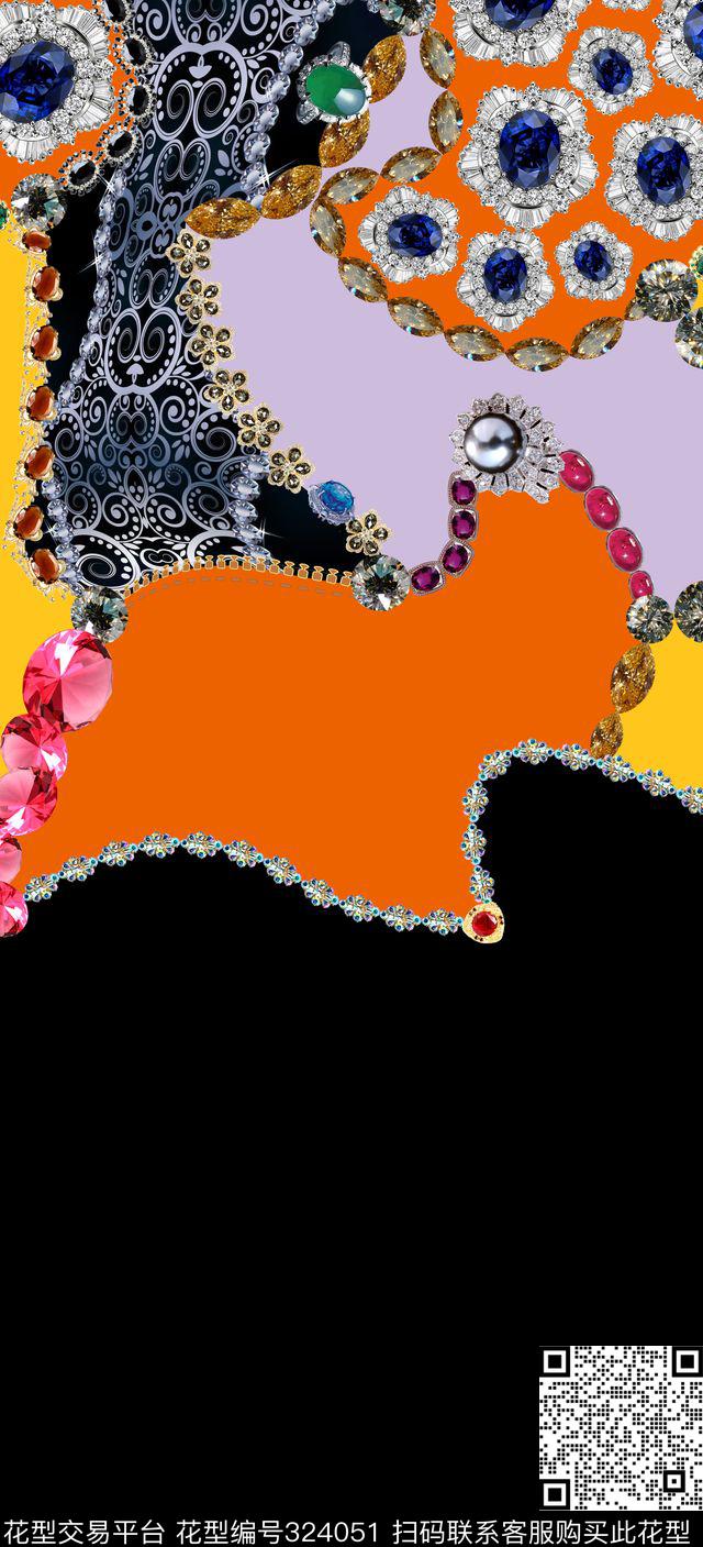 民族风数码印花华亿平台下载（图片编号: 324051） - 瓦栏（Walan）