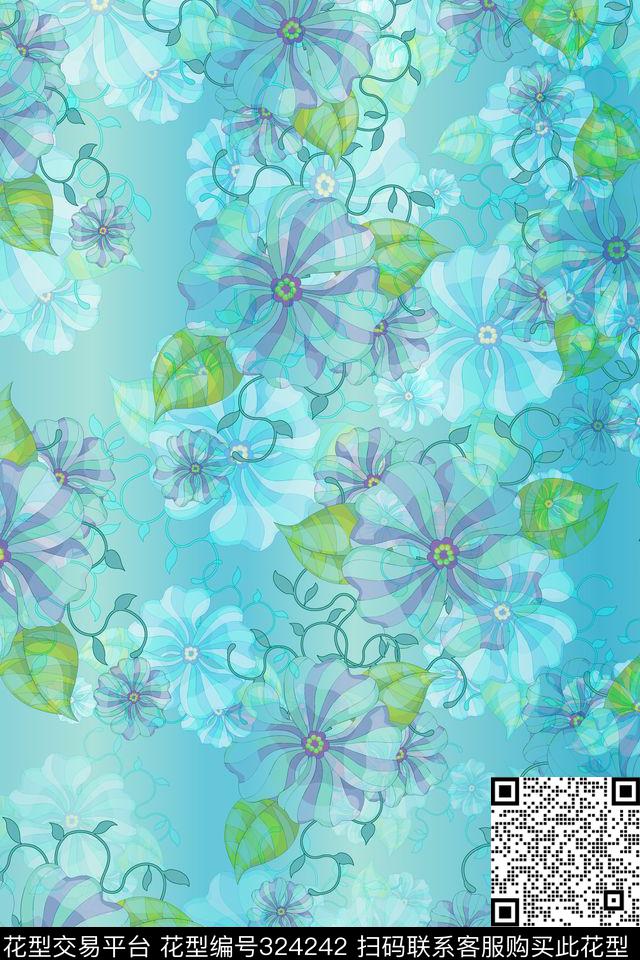 花鸟花卉传统印花华亿平台下载（图片编号: 324242） - 瓦栏（Walan）