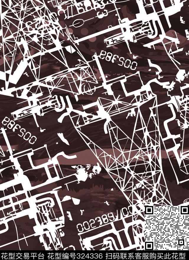 街头风电线杆数字传统印花华亿平台下载（图片编号: 324336） - 瓦栏（Walan）