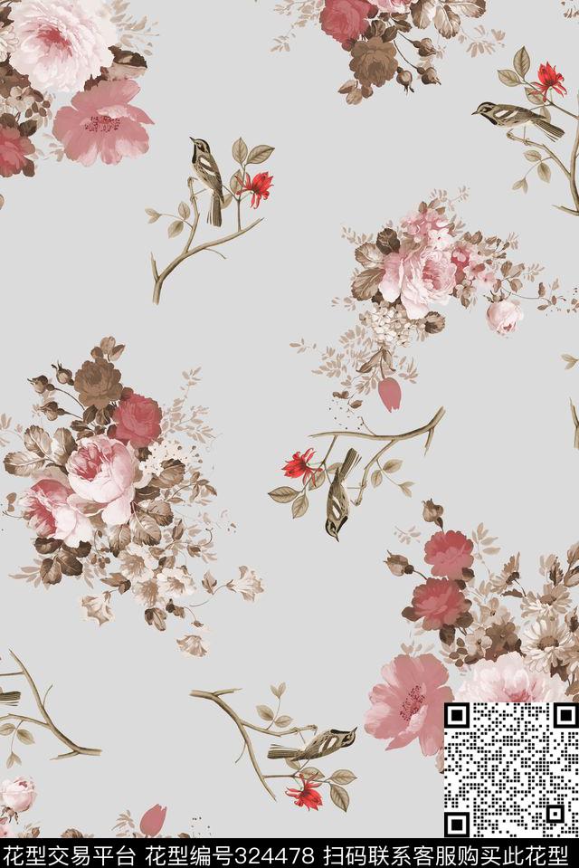 流行时尚花等数码印花华亿平台下载（图片编号: 324478） - 瓦栏（Walan）