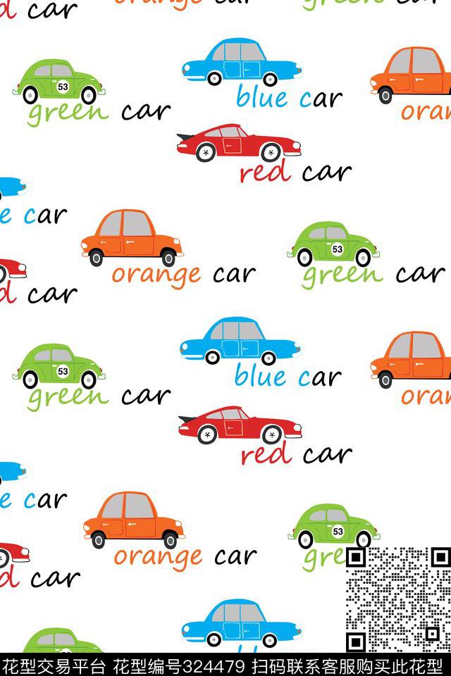 婴童卡通小汽车传统印花华亿平台下载（图片编号: 324479） - 瓦栏（Walan）