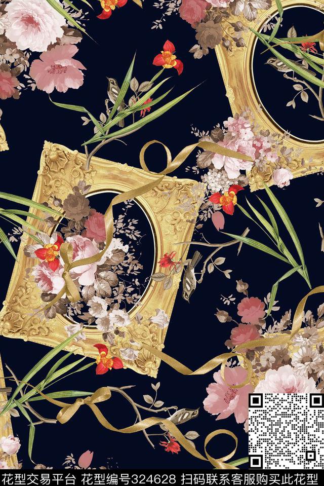 流行时尚花等数码印花华亿平台下载（图片编号: 324628） - 瓦栏（Walan）