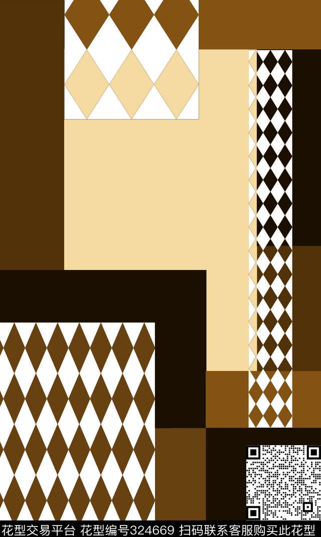 几何图案传统印花华亿平台下载（图片编号: 324669） - 瓦栏（Walan）