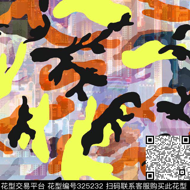 迷彩复古春夏华亿平台数码印花华亿平台下载（图片编号: 325232） - 瓦栏（Walan）