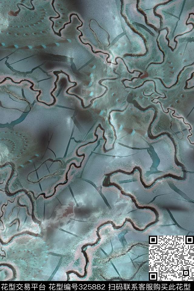 抽象地纹景观数码印花华亿平台下载（图片编号: 325882） - 瓦栏（Walan）