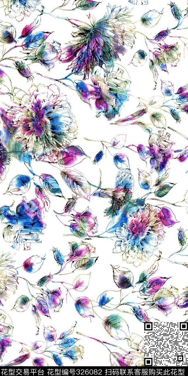 S-艺术花卉/Art数码印花华亿平台下载（图片编号: 326082） - 瓦栏（Walan）
