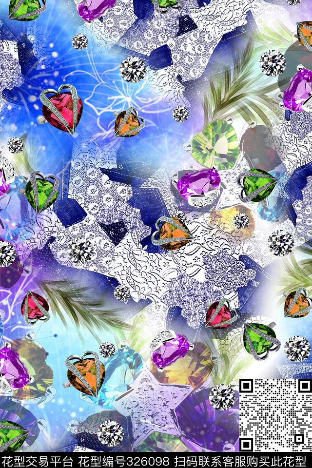 抽象数码印花华亿平台下载（图片编号: 326098） - 瓦栏（Walan）