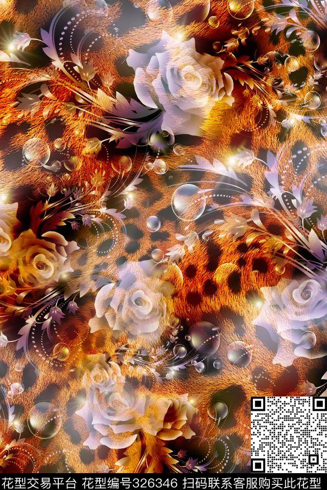花卉数码印花华亿平台下载（图片编号: 326346） - 瓦栏（Walan）