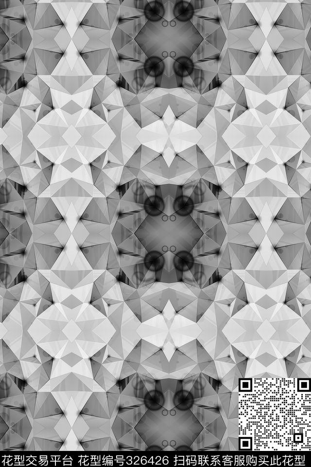 解构色块几何数码印花华亿平台下载（图片编号: 326426） - 瓦栏（Walan）