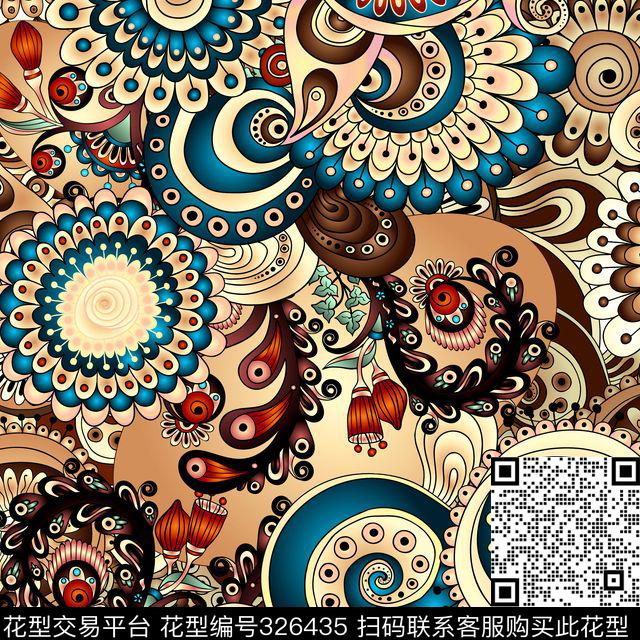 传统印花华亿平台下载（图片编号: 326435） - 瓦栏（Walan）