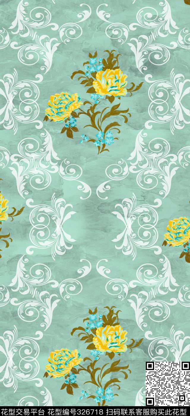 壁纸窗帘传统印花华亿平台下载（图片编号: 326718） - 瓦栏（Walan）