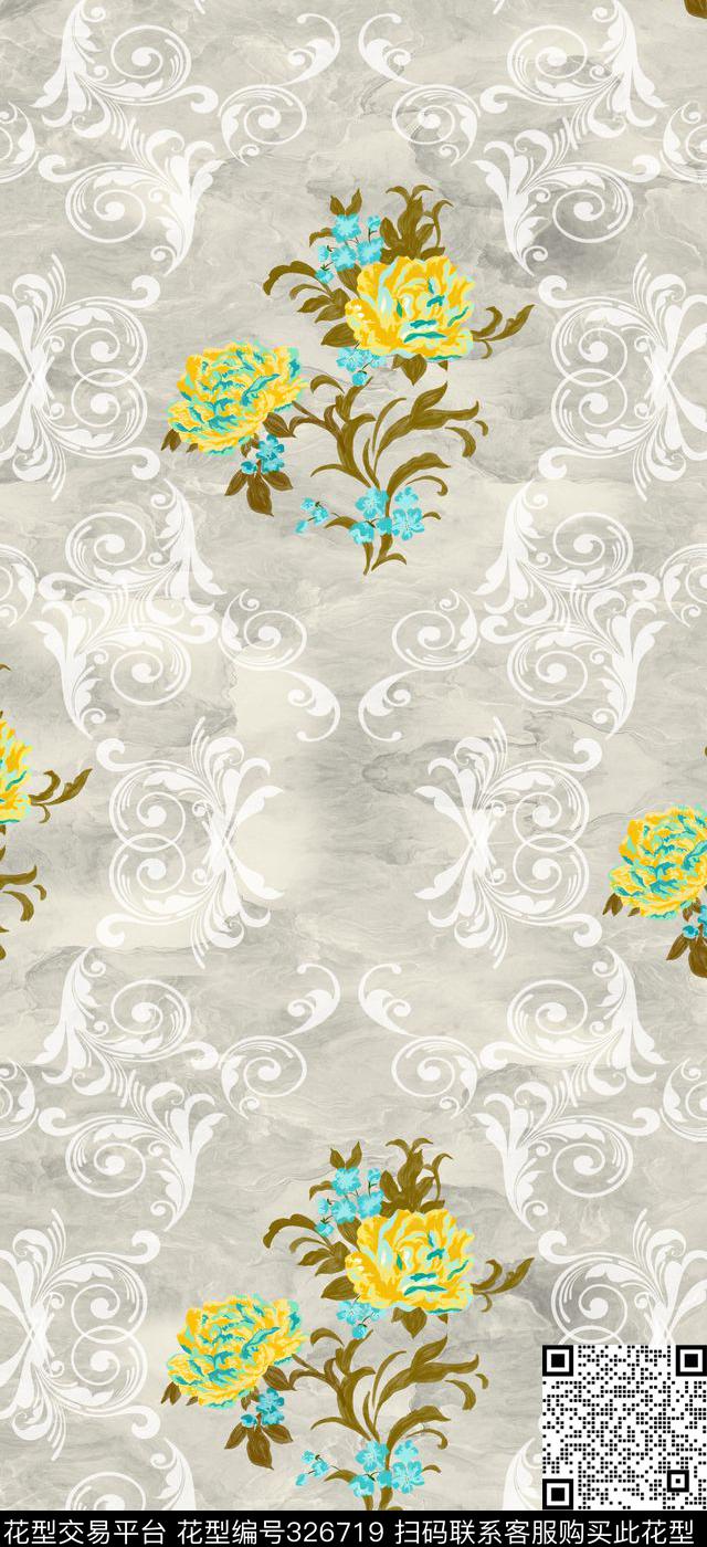 壁纸窗帘传统印花华亿平台下载（图片编号: 326719） - 瓦栏（Walan）