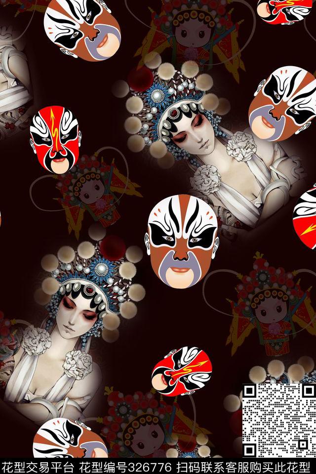 抽象数码印花华亿平台下载（图片编号: 326776） - 瓦栏（Walan）